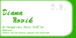 diana movik business card